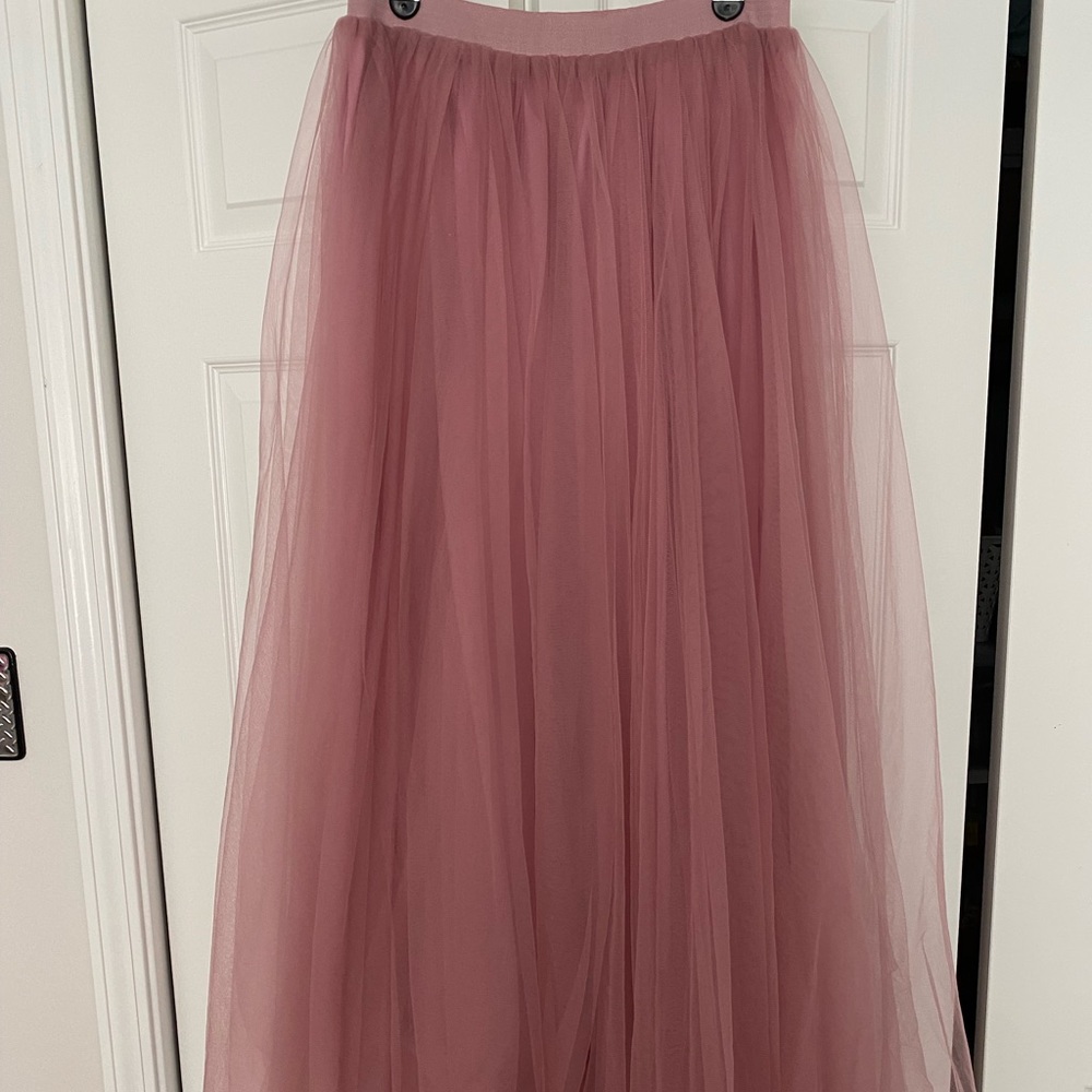 Dusty rose maxi skirt
